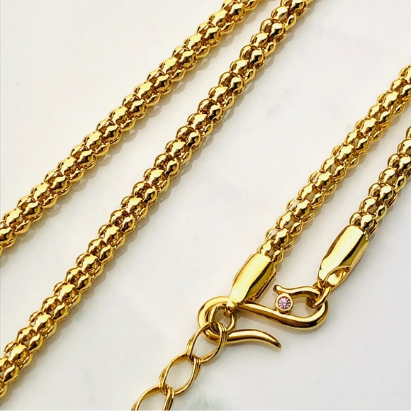 Vintage Swarovski Swan Purple Amethyst Crystal Pendant Rope Chain Necklace - Picture 8 of 10